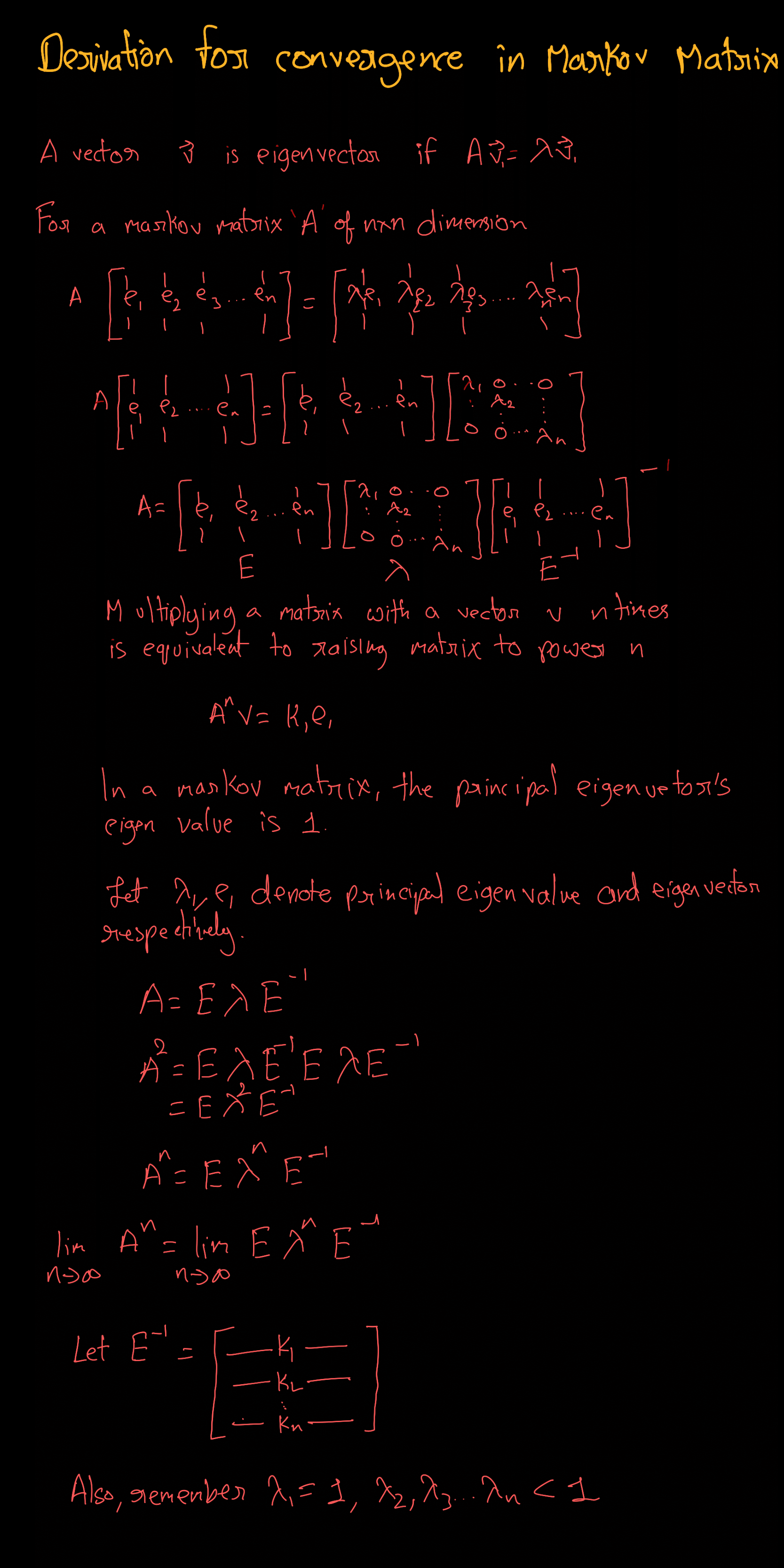Markov Convergence Derivation